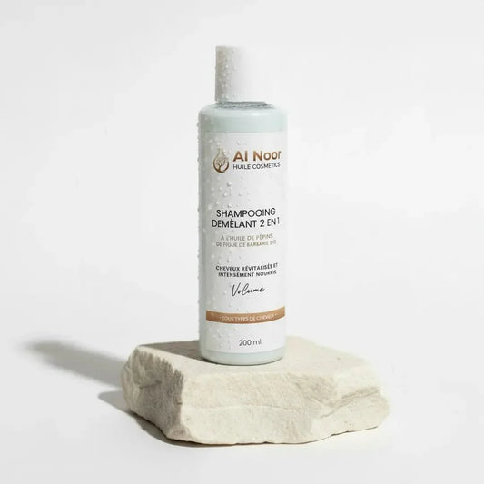 Shampoing démêlant 2 en 1 – Huile de pépins de figue de barbarie bio - Al Noor Cosmetics